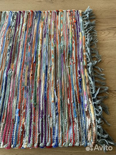 Коврик лоскутный цветной прикроватный / придверный