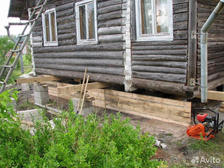 Подъем домов,замена венцов
