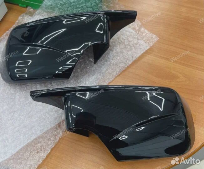 Крышки зеркал BMW 3 E46 черный глянец