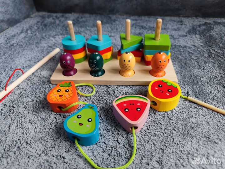 Развивающая игра 3 в 1 Фрукты