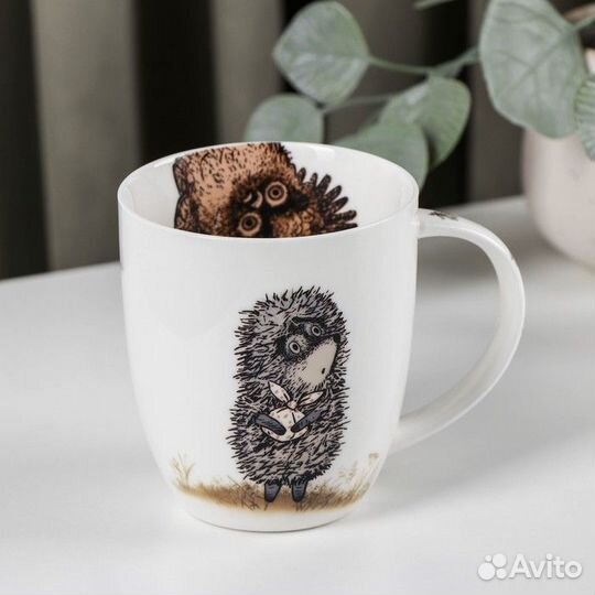 2 шт. Кружка 'Ёжик в тумане', 420 мл