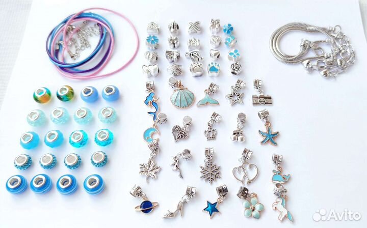 Набор для создания браслетов с шкатулкой, голубой