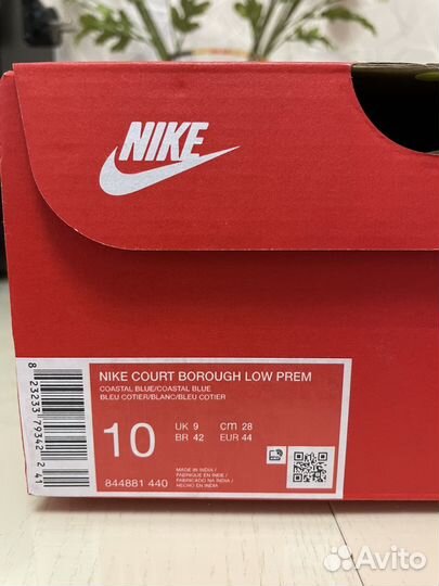 Nike court borough low prem 9.5,10us ориг