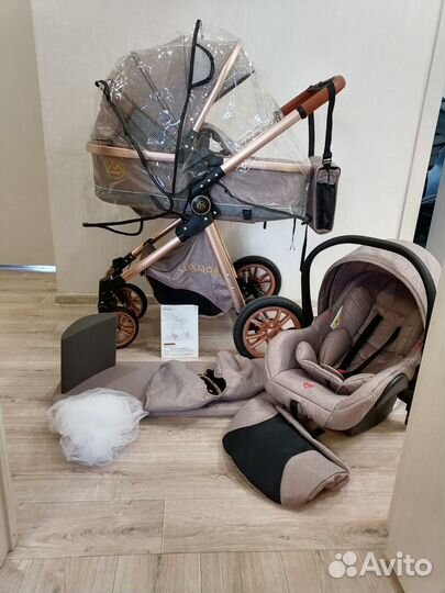 Коляска 3в1 Luxmom (лёгкая)