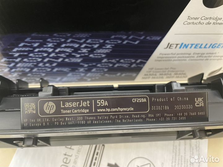 Оригинальный картридж HP LaserJet 59A пустой