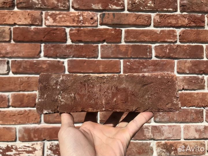 Керамическая ложковая плитка под старый кирпич 19в