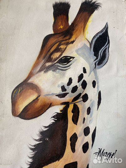 Картина на холсте в стиле Тингатинга из Африки