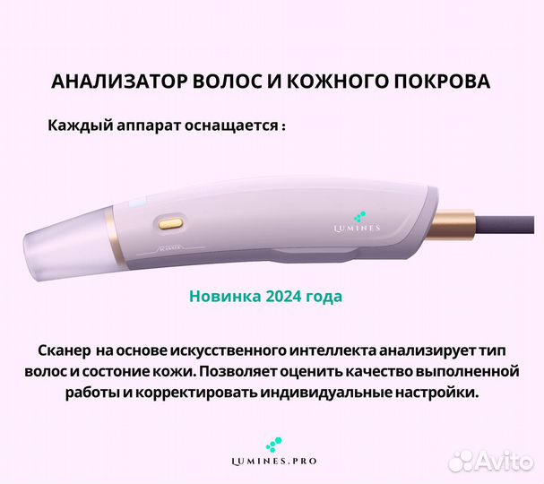 Аппарат для эпиляции Lumines’ Эво-Про 2400 Вт