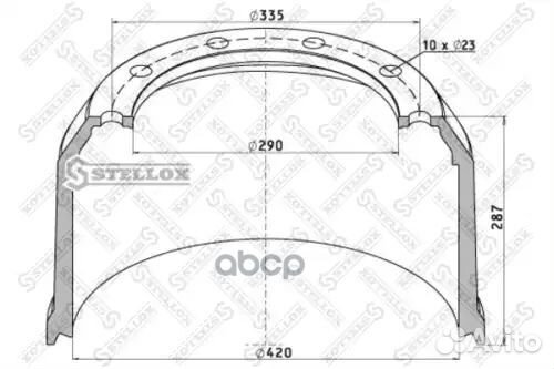 85-00050-SX торм.бараб 420x200/215 H286.5