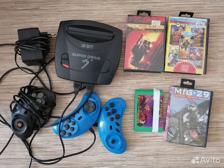 Игровая приставка sega mega drive 3+, картриджи