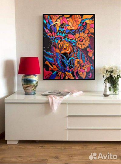 Картина на стекле в стиле модерн