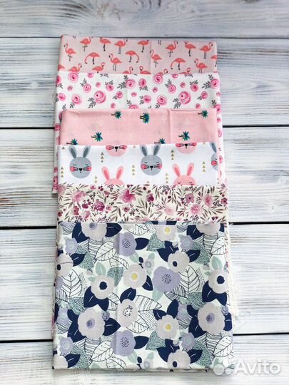 Ткани для пэчворка Корея, отрезы, хлопок, лён