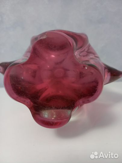 Ваза цветное стекло Чехословакия, СССР лзхс винтаж