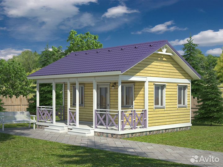 Каркасный дачный дом