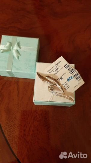 Брошь серебро 925 проба