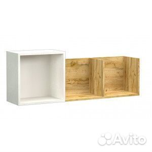 Полка навесная-1 Лего (Дуб бунрати/Белый)