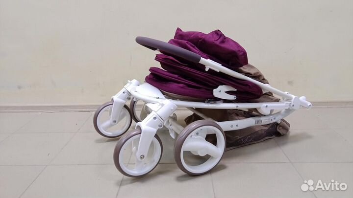 Коляска TeddyBear SL-460. Бордовый лён. /Новая