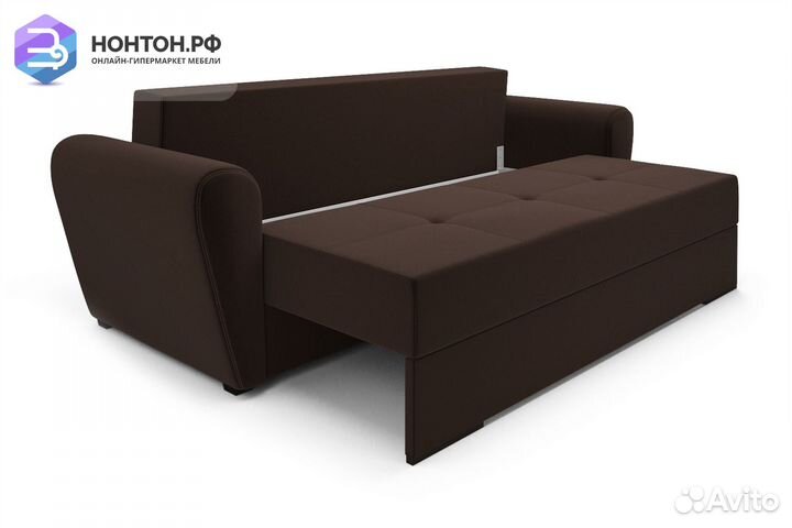 Диван еврокнижка Амстердам темно-коричневый