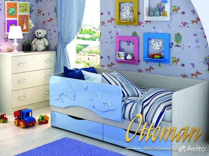 Детская кровать Алиса 1,8х0,8 м в Наличии