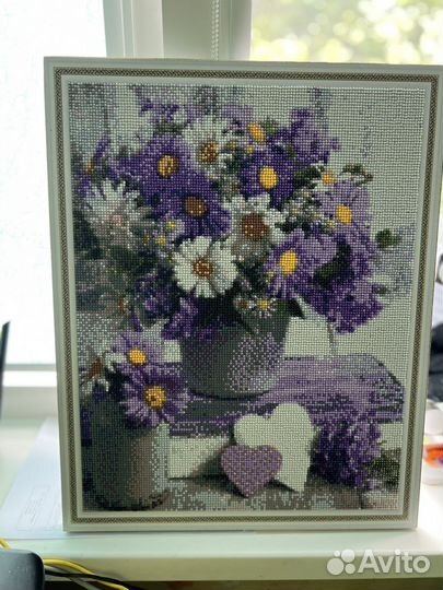 Алмазная мозайка готовая на подрамнике
