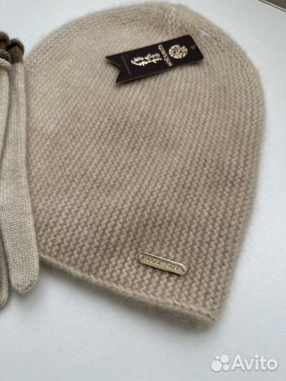 Комплект шапка и перчатки кашемир Gobi's Sun