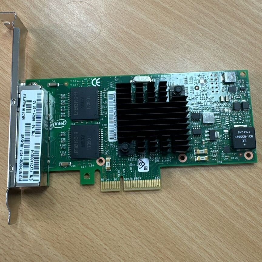 [I350-T4] Сетевая Карта Intel Новая I350-T4