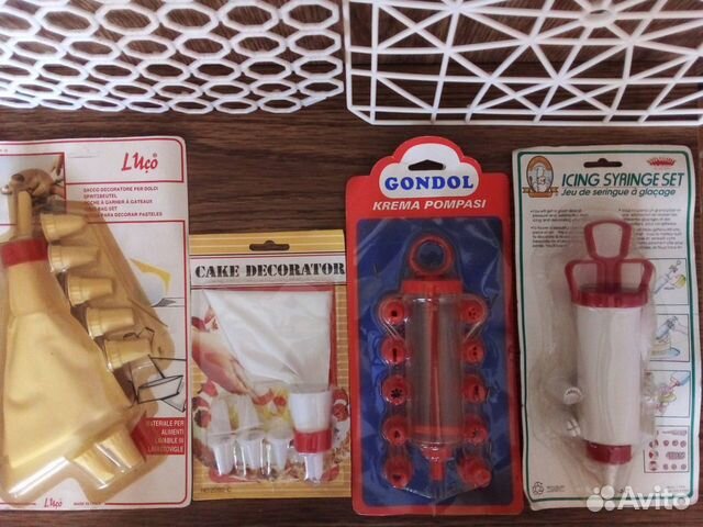 Кондитерский шприц и мешок, подложка для раковины