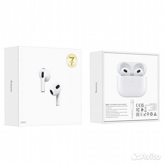 Беспроводные наушники (7ч) Hoco EW43 (Белый )