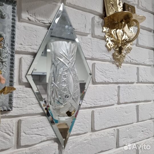 Хрустальная ваза на зеркале Гусь Хрустальный