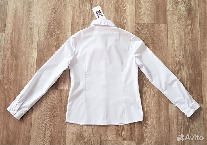 Школьная блузка белая для девочек 128