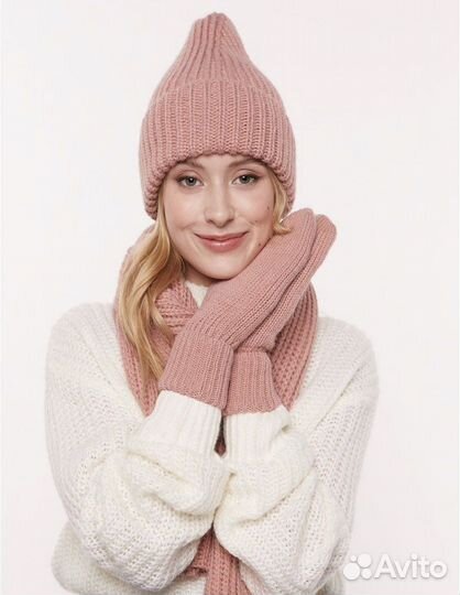 Комплект шапка и шарф женский