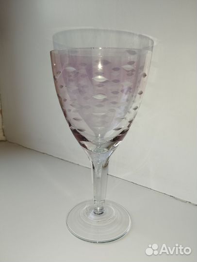 Бокалы/Фужеры СССР марганцевое стекло (люстр) 6 шт