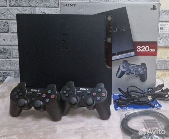 Playstation 3 Slim 320Gb + 2Джойстика + 50Игр