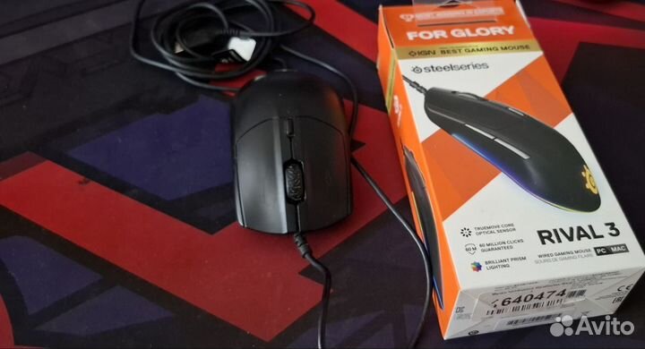 Игровая мышь SteelSeries Rival 3 в хорошем состоян