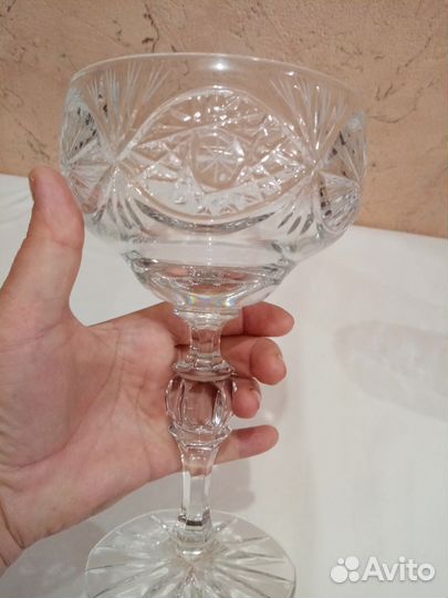 Хрустальная ваза на ножке СССР