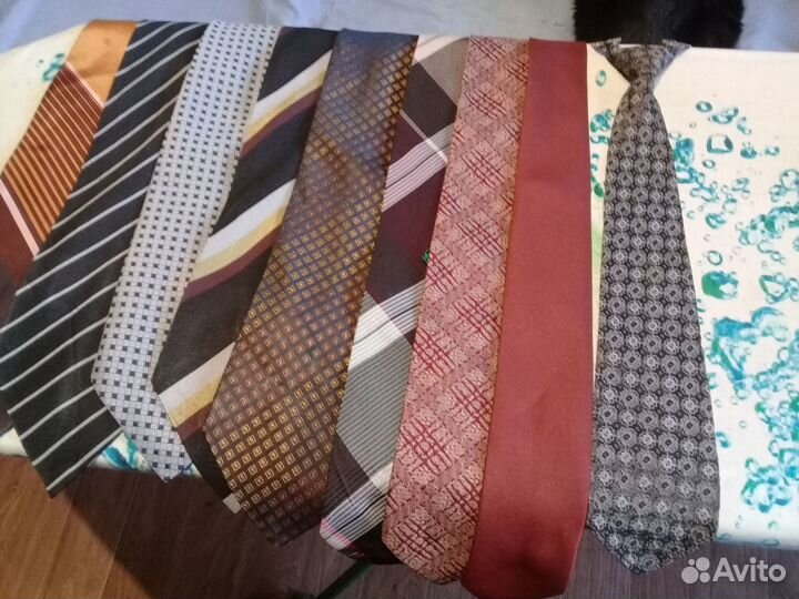 Галстуки мужские СССР пакетом (9шт). Винтаж
