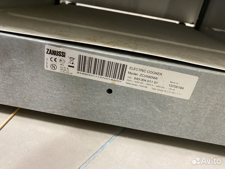 Плита электрическая Zanussi ZCV560NW