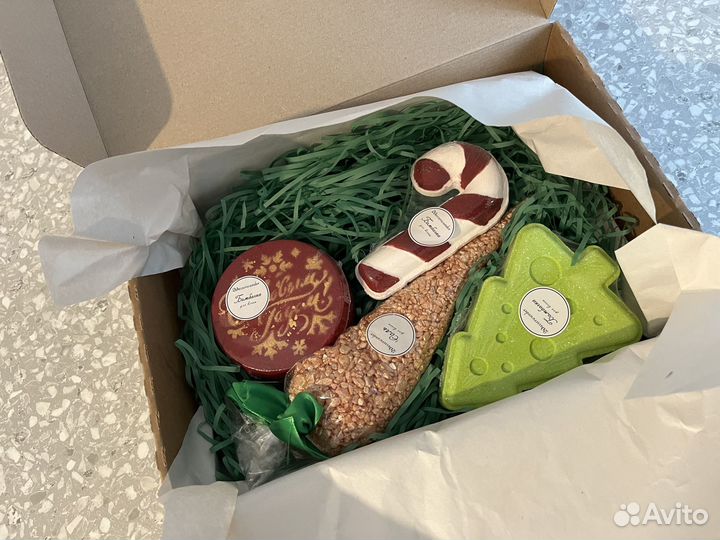 Новогодний подарочный набор бомбочки соль