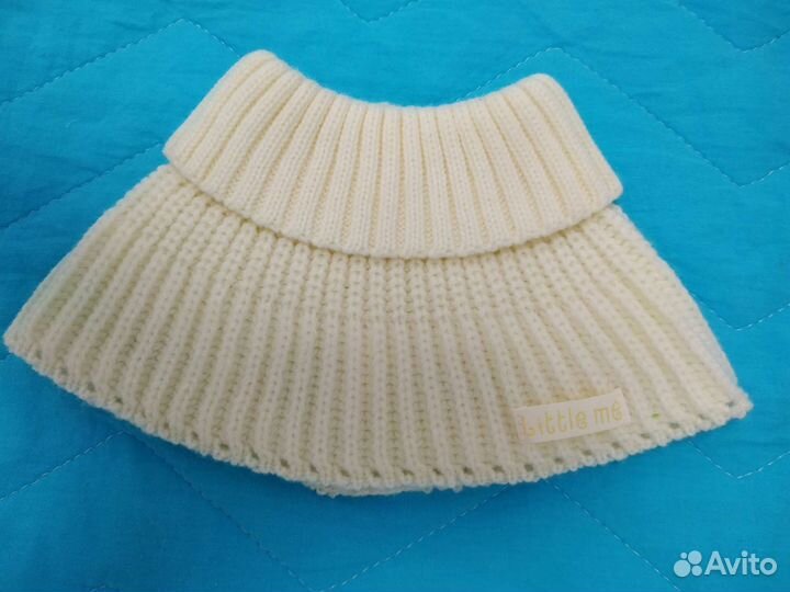 Шарф из шерсти мериносов новый (манишка)р.6-12 мес