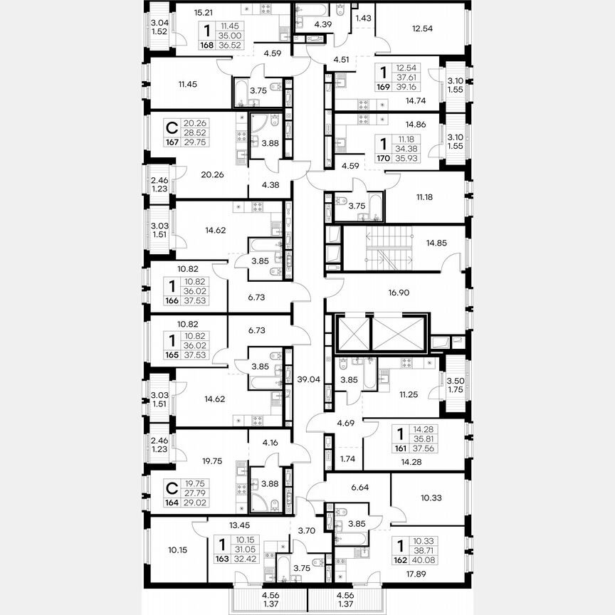Квартира-студия, 29,8 м², 4/15 эт.