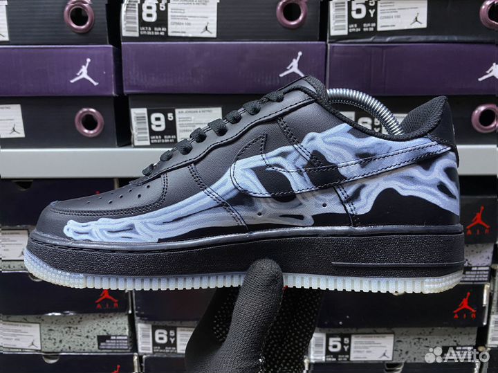 Кроссовки Nike Air Force 1 Skeleton Black