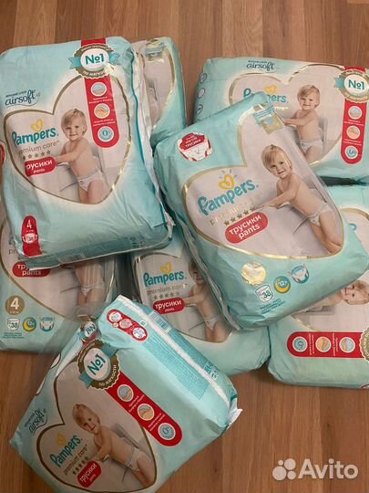 Подгузники и трусики Pampers premium care
