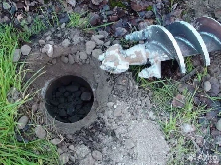 Ямобур Бурение свай винтовые сваи опоры лэп