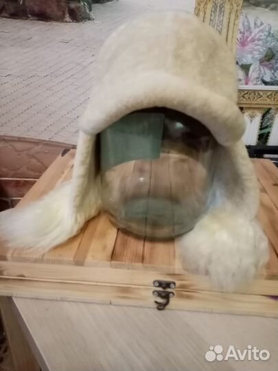 Цигейковая шапка с козырьком