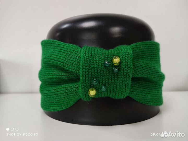 Повязка на голову вязаная весна/осень