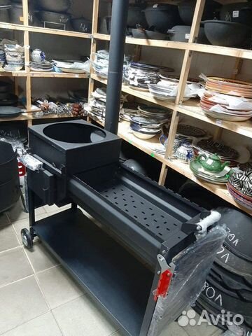 Мангал с печью под казан