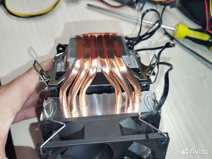 Кулер башня для процессора Xeon 6 трубок 3 вентиля