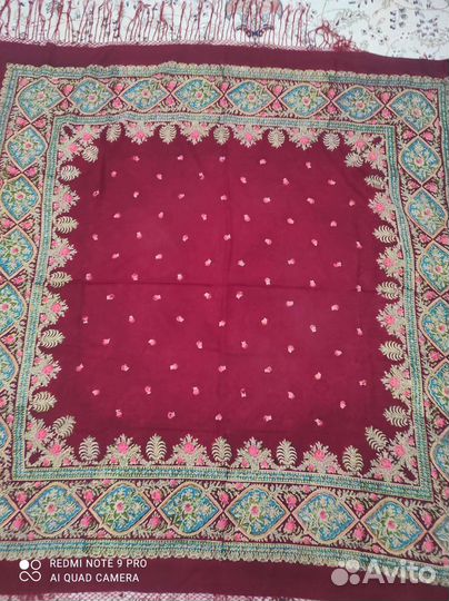 Платки старинные и винтажные.репсовые,шерсть