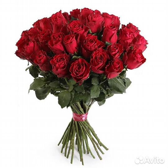 Букет 35 роз Костер Премиум 50 см