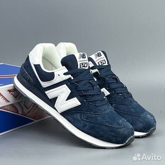 Синие кроссовки New Balance 574